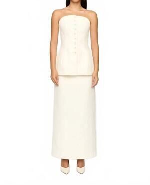 NEW CLEA albedo strapless top in vanilla
